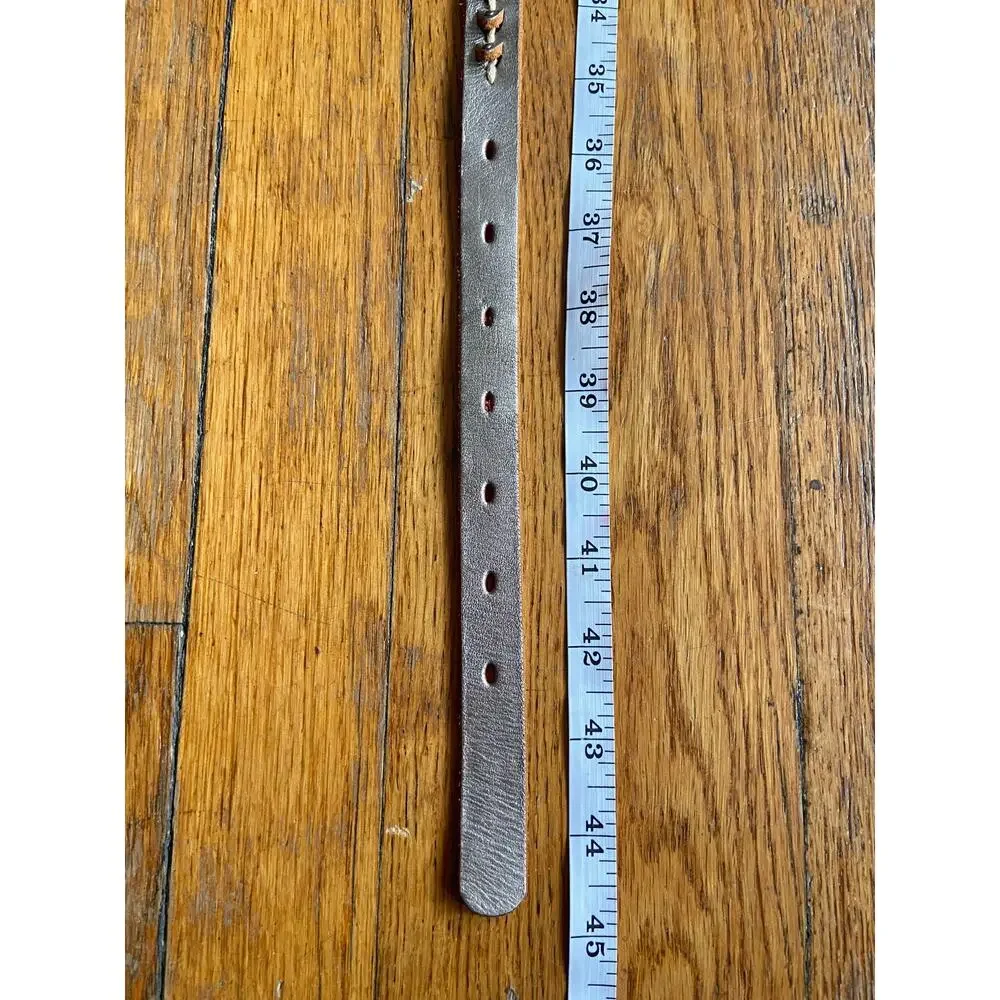FOSSIL Metallic Studded Belt w/Laser-Cut Accent sz L